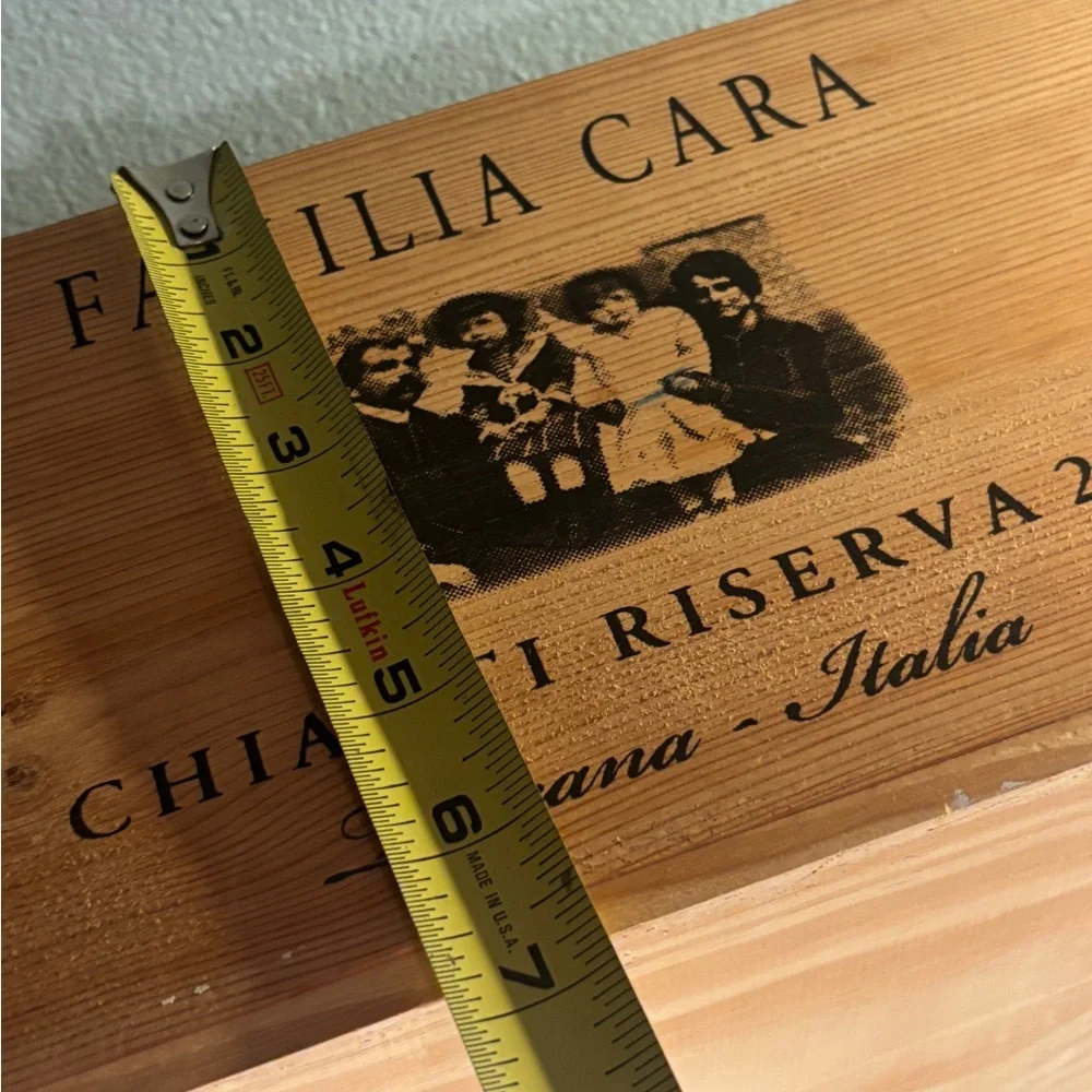 Chianti Reserva Vintage Wooden Wine Crate Familia Cara Italy